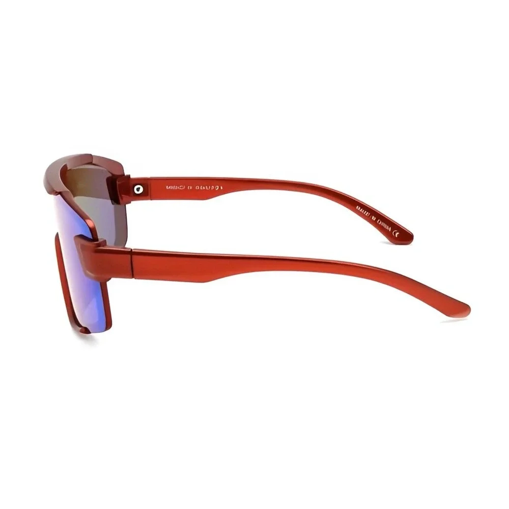 Shield Sunglasses Mirrored Lens Sport Cycling Running Driving Red Frame Lentes‎